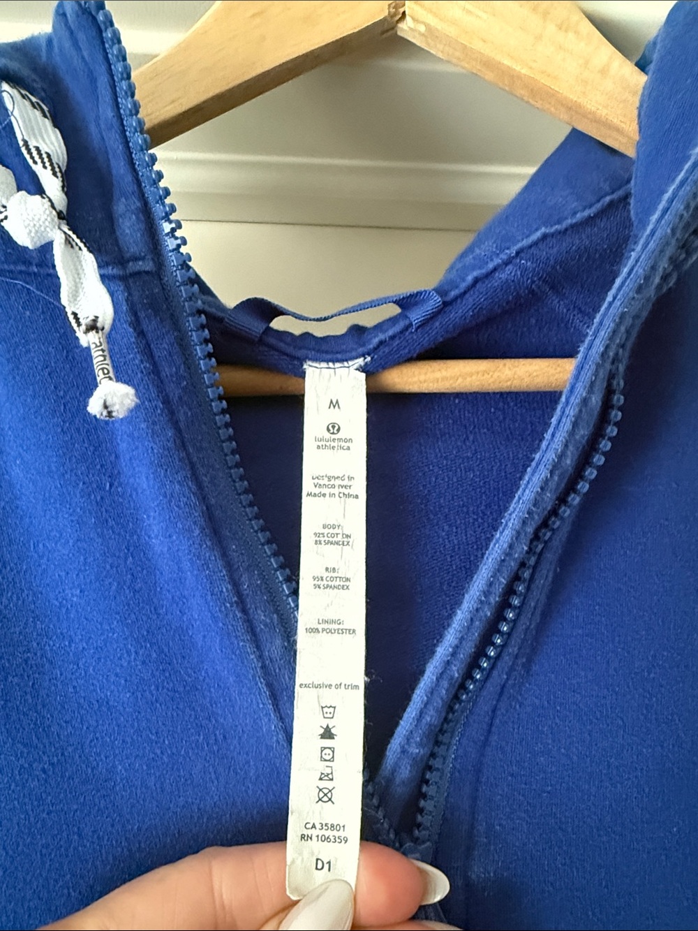 Lululemon Royal Blue Quarter-Zip Hoodie - Picture 2 of 3